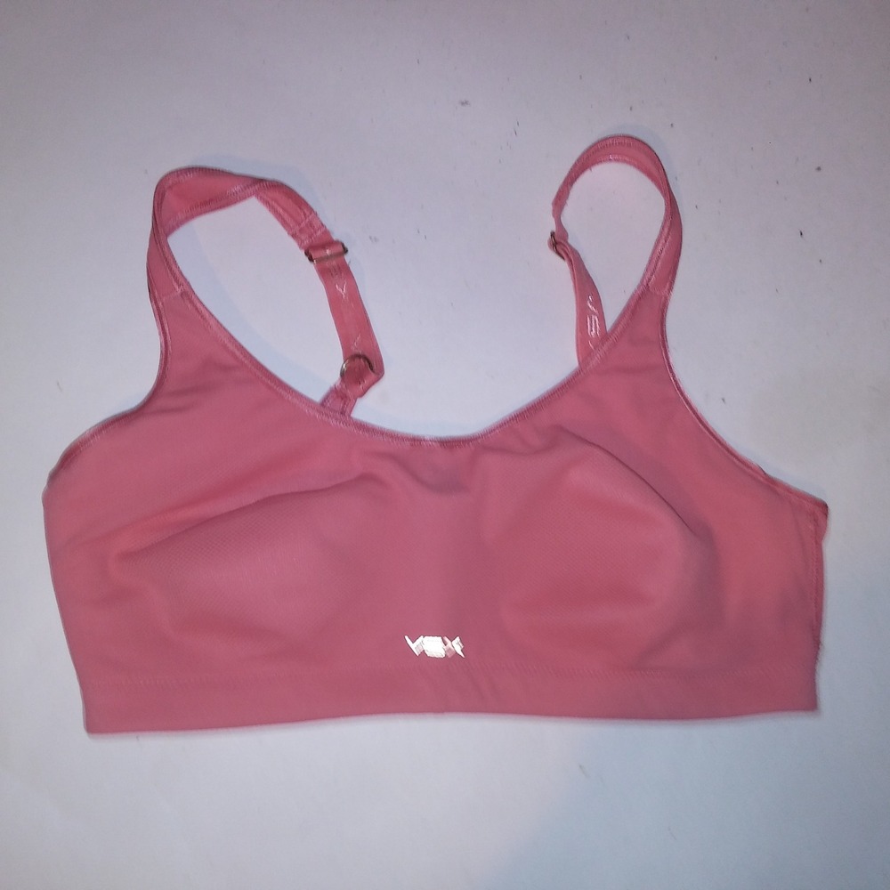 Victoria Secret Sports Bra 36D Salmon Pink Solid VSX Underwire